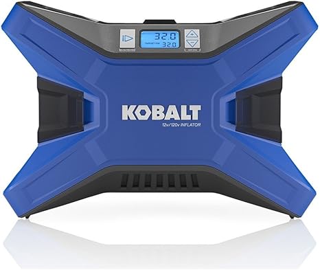 Kobalt 120v & 12v Portable Air Compressor Inflator Tire Pump Nozzle Needles 120 PSI LED Display