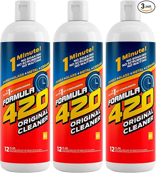 Formula 420 Glass Metal Ceramic Pipe Cleaner 12 Oz. 3 Pack