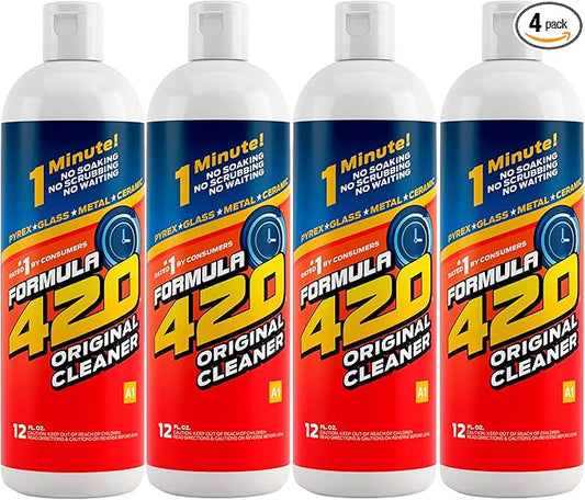 Formula 420 Glass Metal Ceramic Pipe Cleaner, 12 Fl Oz (Pack of 4)