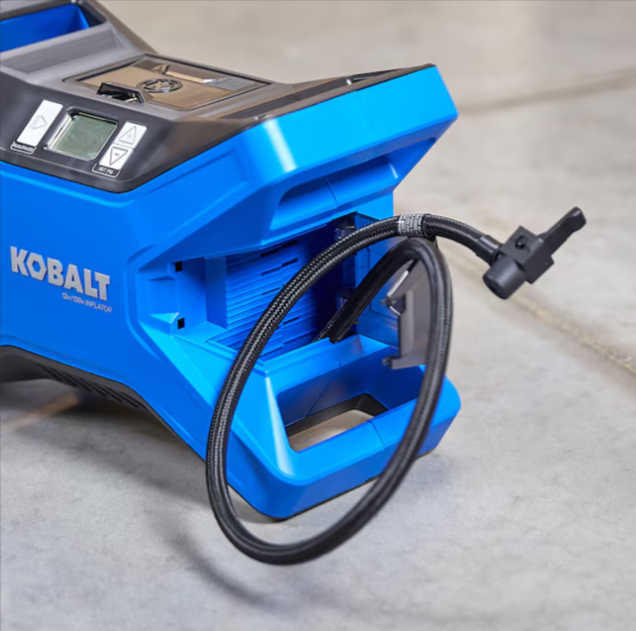 Kobalt 120v & 12v Portable Air Compressor Inflator Tire Pump Nozzle Needles 120 PSI LED Display